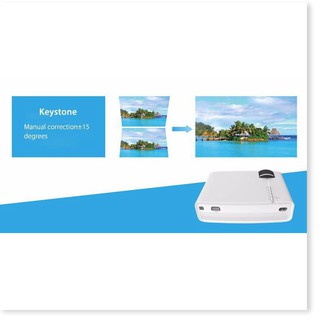 Máy chiếu mini YG - 400 HD, máy chiếu mini cho gia đình + Tặng màn chiếu 100 inch