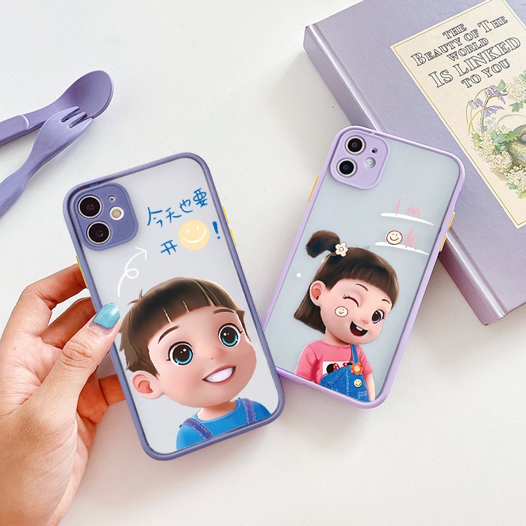 Ốp lưng iphone Baby Smile nhám viền nổi cong 6/6plus/6s/6splus/7/7plus/8/8plus/x/xr/xs/11/12/13/pro/max/plus/promax | BigBuy360 - bigbuy360.vn