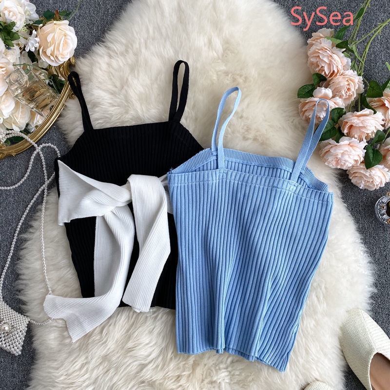 Áo Không Tay Dệt Kim Thiết Kế Ngọt Ngào Cho Nữ