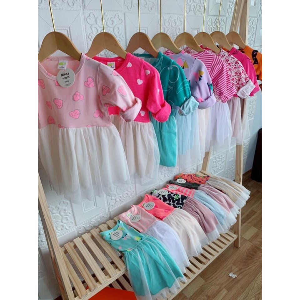 Váy Cotton bé gái dài tay