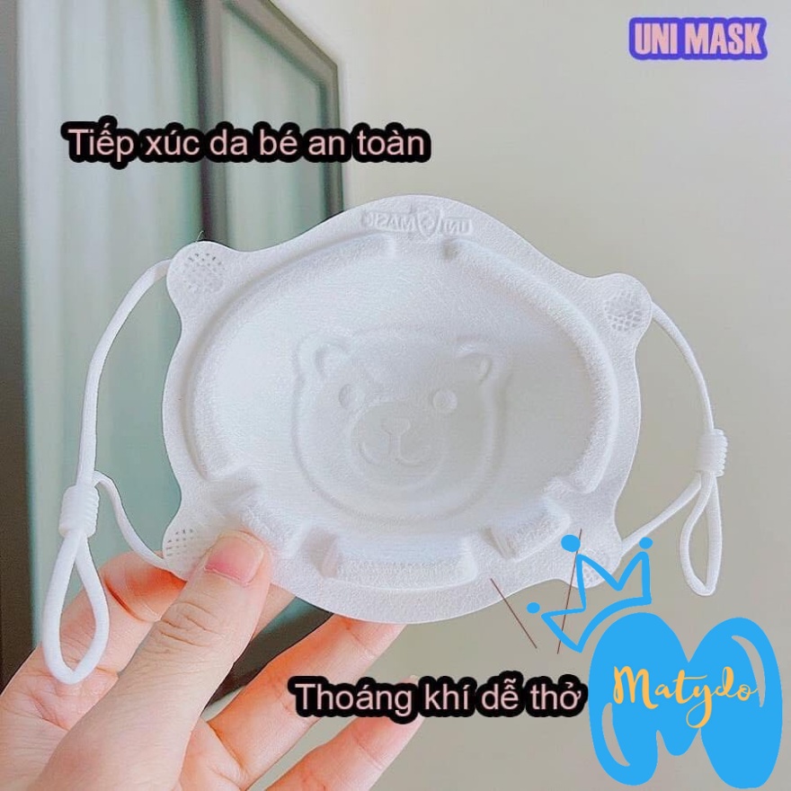 Khẩu trang gấu cho bé 6 lớp vải lọc cao cấp MATYDO thanh lọc không khí ngăn cản khói bụi vi khuẩn
