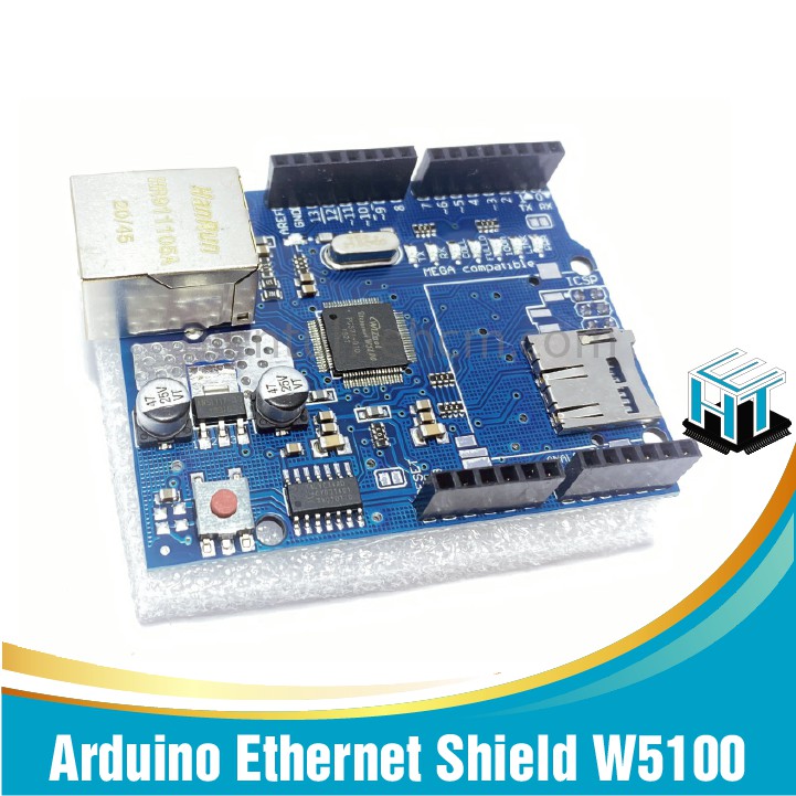 Mạch Arduino Ethernet Shield W5100 sử dụng chip W5100 từ hãng Wiznet