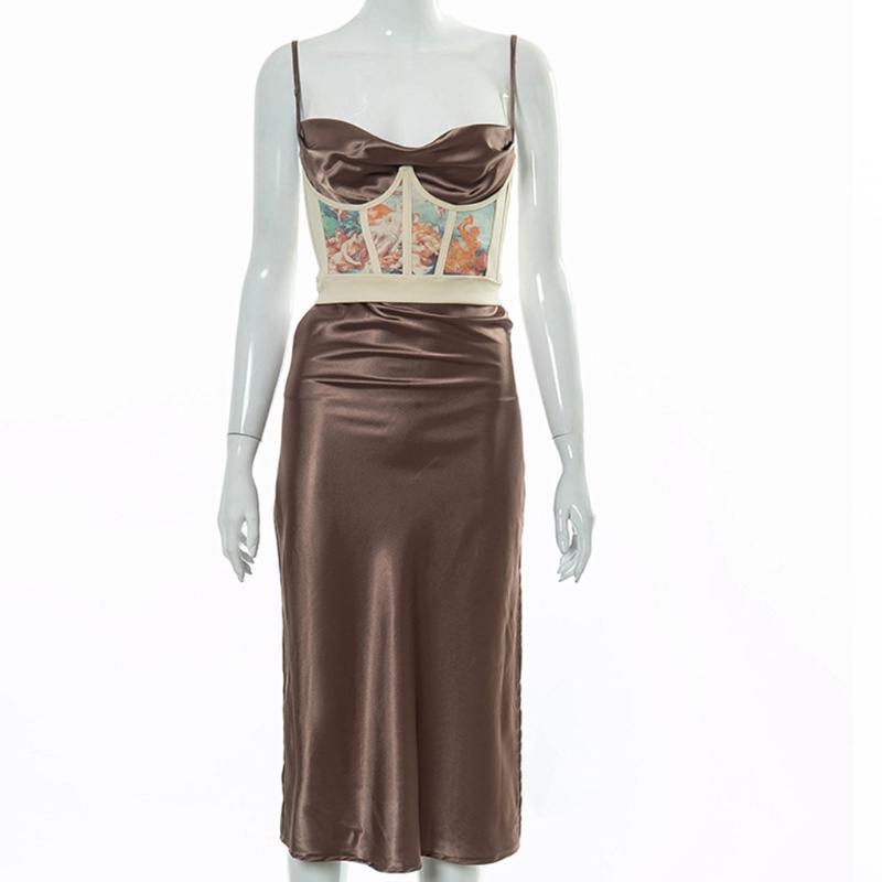 YOUYO Women Vintage Angel Print Corset Girdle Boned Waist Shaper Underbust Bustier | BigBuy360 - bigbuy360.vn