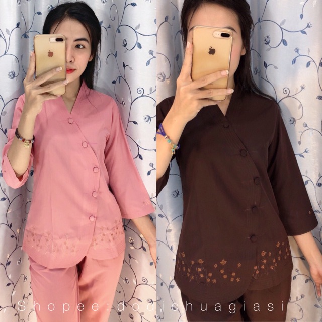 ĐỒ LAM ĐI CHÙA # Thêu Hoa Cỏ | BigBuy360 - bigbuy360.vn