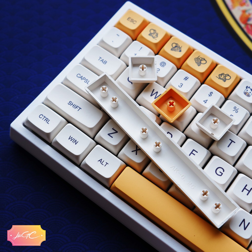 Keycap Honey &amp; Milk US 140 nút bàn phím cơ Thick PBT dày 1.5MM XDA cao 9.5MM