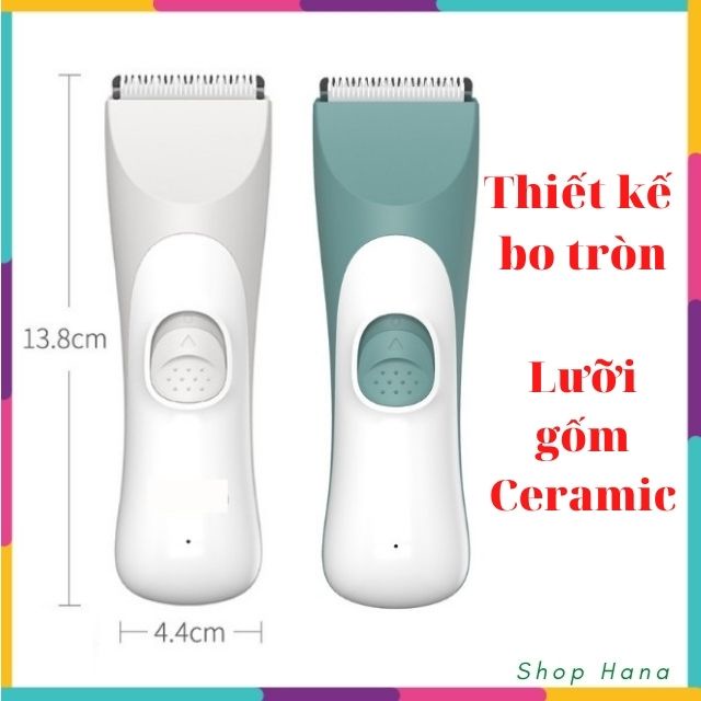 [Free ship]Tông Đơ Cắt Tóc Cho Bé Hàng cao cấp Nội địa Trung sạc USB tiện lợi,kháng nước,lưỡi gốm bo tròn an toàn cho bé