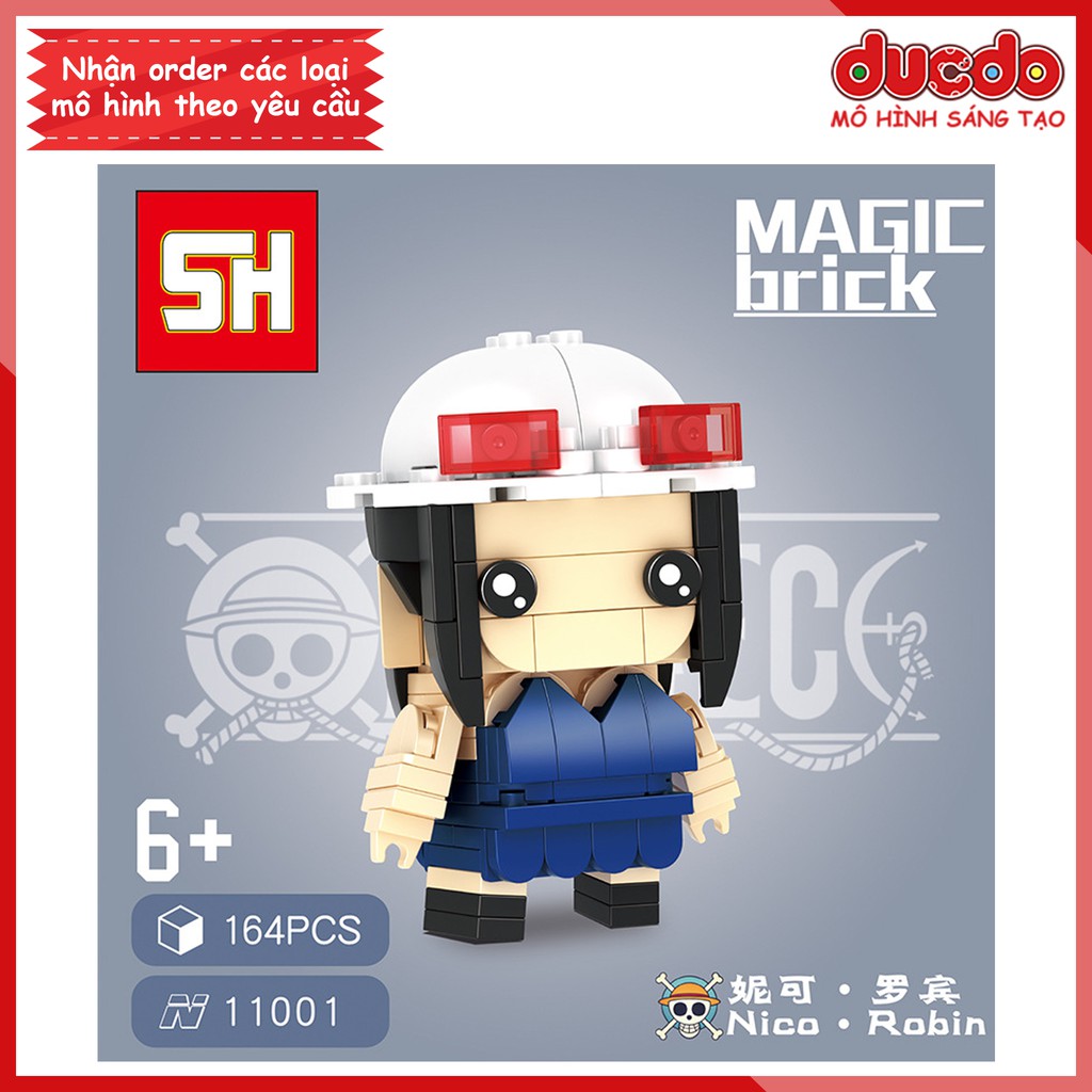 Brick Headz nhân vật One Piece Đảo hải tặc mới - Đồ chơi Lắp ghép Mini Minifigures Mô hình BrickHeadz Sanhe SH 11001