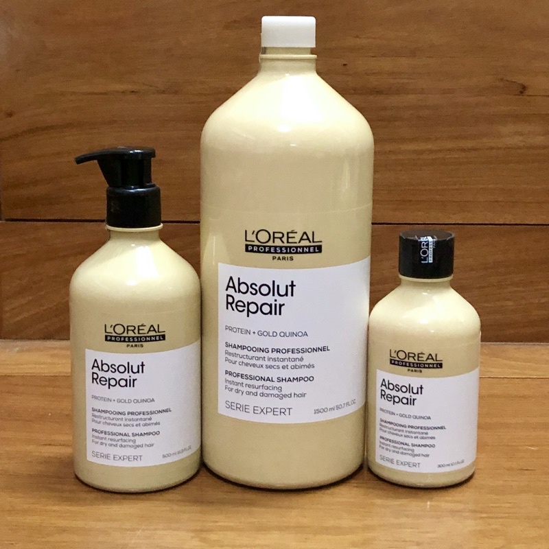 Dầu gội L'oreal Vàng Serie Expert Absolut Repair Phục hồi tóc hư tổn toàn diện New 2022