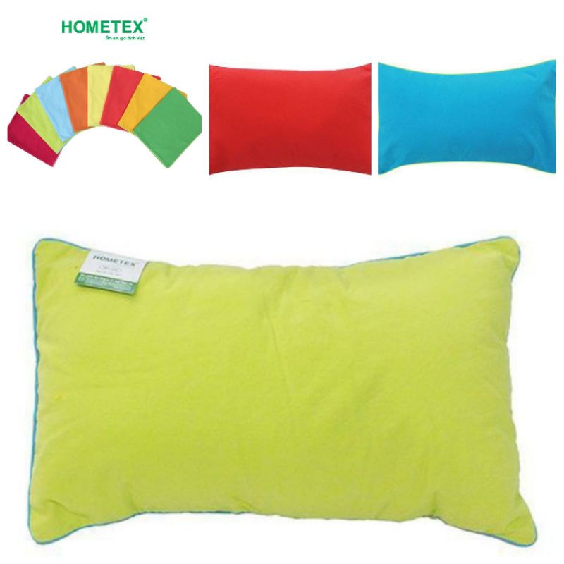 Gối nằm cho trẻ 30x50 Hometex viền gân, gối nằm trẻ em