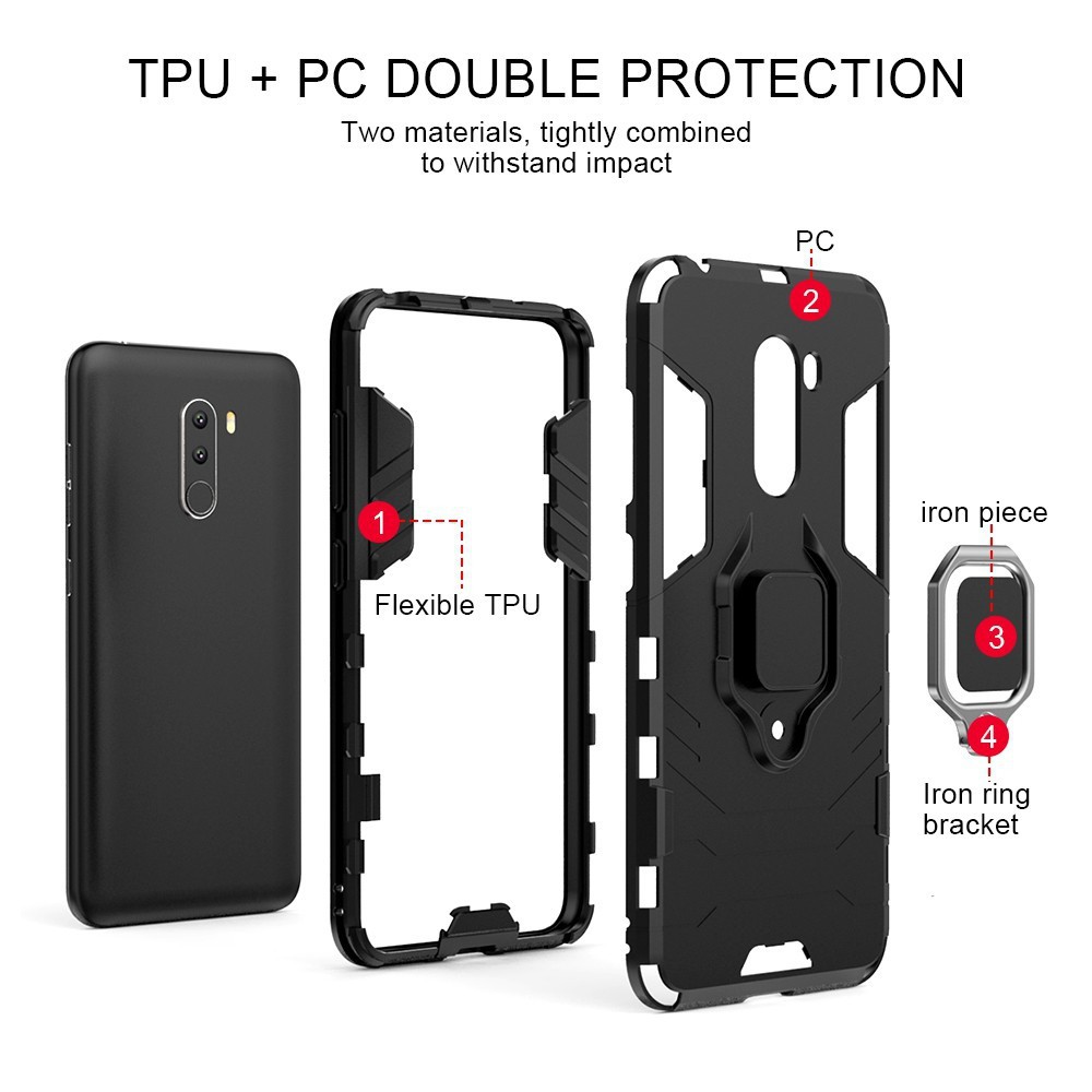 ốp lưng Giá đỡ tích hợp Vỏ bọc tương thích Cho OPPO A53S A54S A52 A53 A54 A57 A31 A32 A36 A39 A72 A92 A12S A16 A16S A17 A17K A16K A15 A9 A8 A7 A5S A3S Ốp từ tính cứng Case