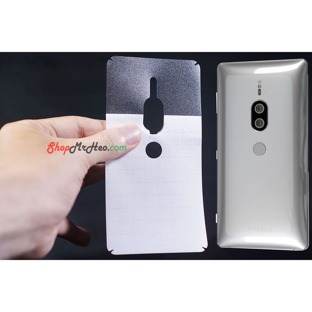 Skin Dán Mặt Sau Lưng Vân 3D Sony Xperia XZ2 - XZ2 Premium - XZ 2 Compact - Carbon, Hình hộp, Vân Nhám, Vân Da