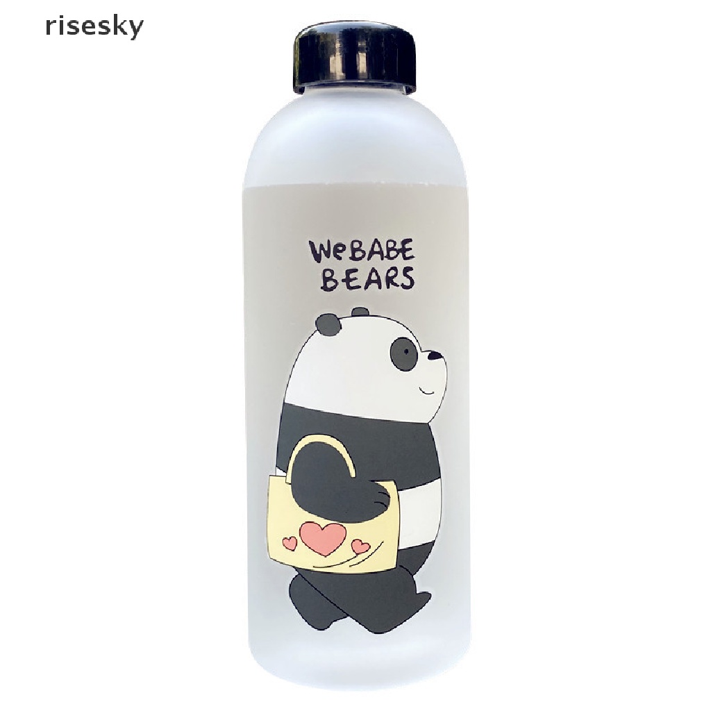 Bình Nước Nhựa Trong Suốt Hình Gấu Trúc Dễ Thương 1000ml ♨Trên đó