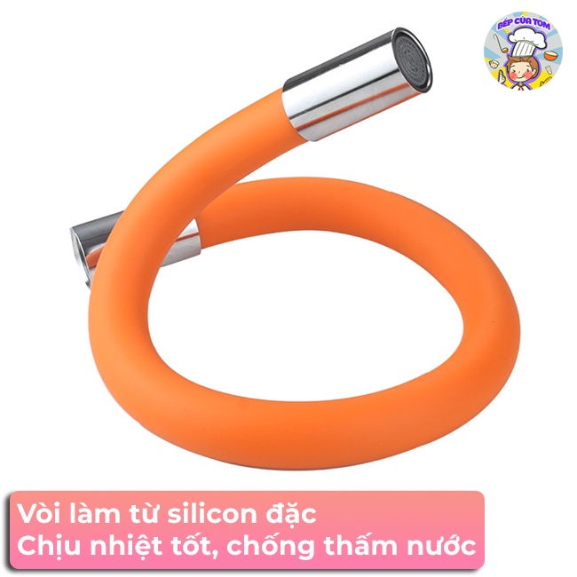 Vòi Nước Tăng Áp NEMI Chất Liệu Silicon Dẻo Dai Chống Thấm Nước - Vòi Nước Với Đầu Xoay 360 Độ Tiện Lợi