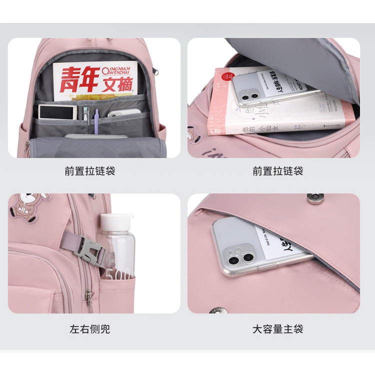 Ba Lô Đi Học Có Bánh Xe Kéo Và 6 Thanh Trượt Dành Cho Bé Gái Tiểu Học