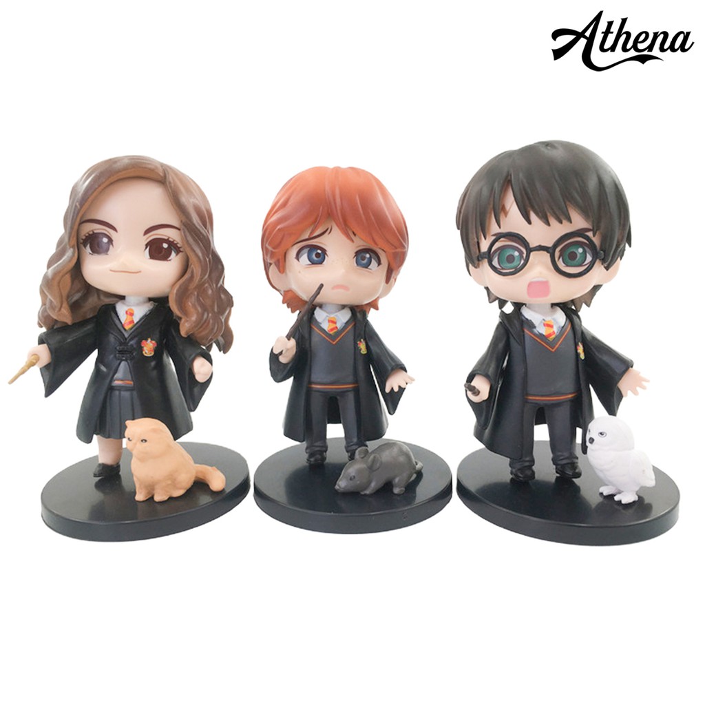 Set 3 Mô Hình Nhân Vật Trong Phim Harry Potter Trang Trí Bàn Làm Việc