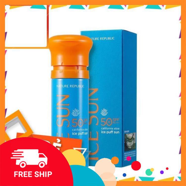 Kem chống năng ICE SUN SPF50+ Nature republic ice puff sun