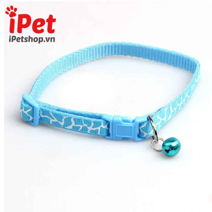 Vòng Cổ Lục Lạc Cho Thú Cưng Chó Mèo Rằn Ri Trắng - iPet Shop