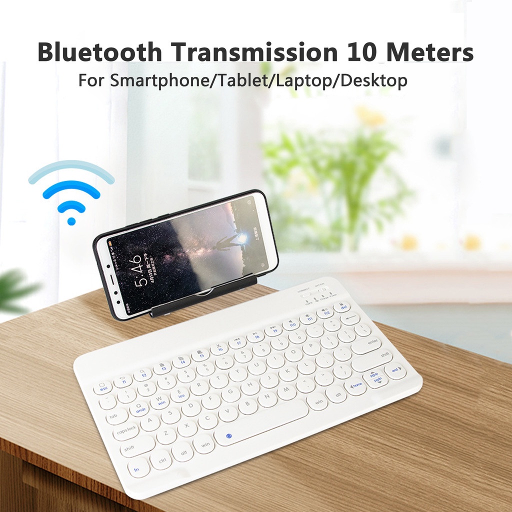Bàn Phím Bluetooth Không Dây Siêu Mỏng Có Thể Sạc Lại