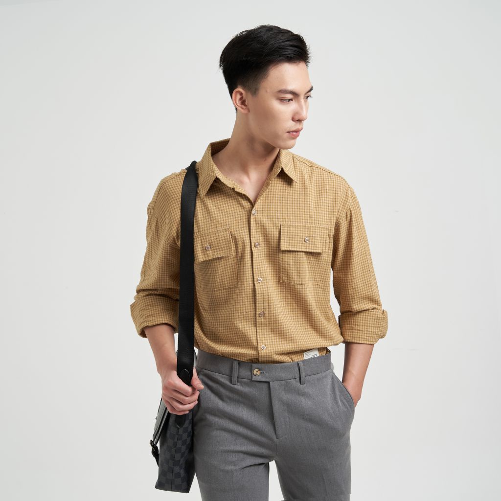 Áo Sơ Mi Nam Hàn Quốc Cao Cấp TONY4MEN Dài Tay Kẻ Sọc Chất Đũi Thoáng Mát Form Regular 2040 | BigBuy360 - bigbuy360.vn