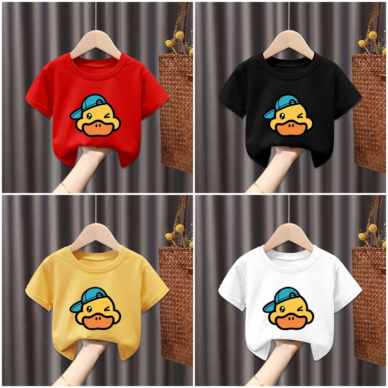 ÁO THUN BÉ TRAI BÉ GÁI IN HÌNH VỊT DỄ THƯƠNG