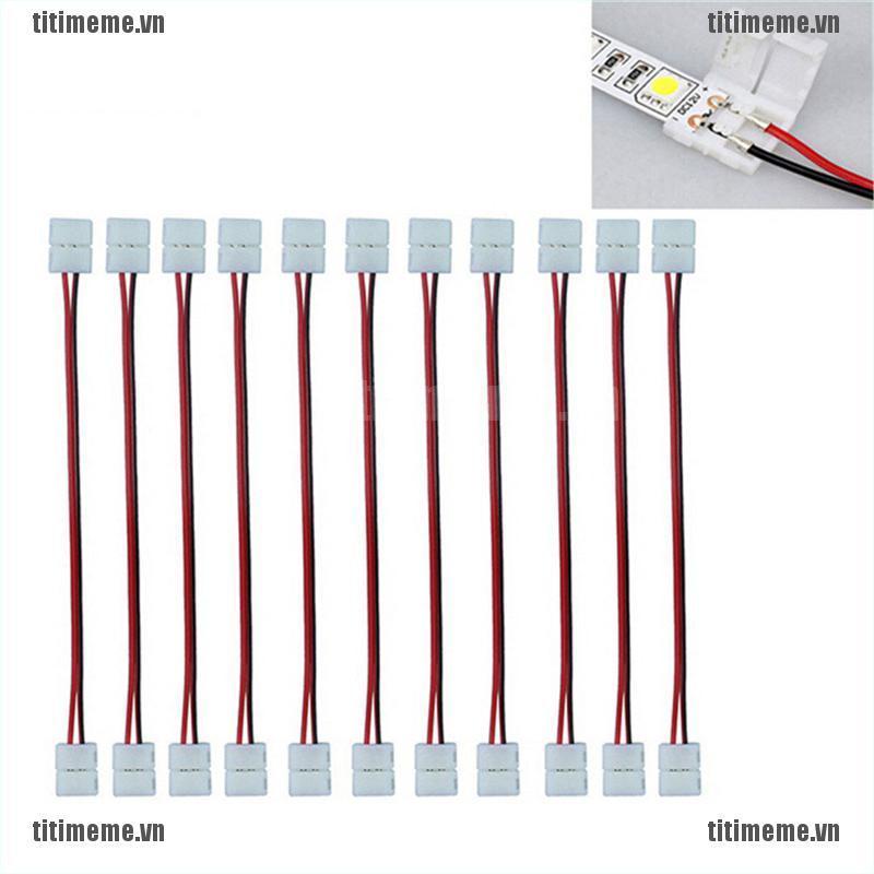 Bộ 10 Đầu Nối Dây Đèn Led 2 Pin 3528 / 5050