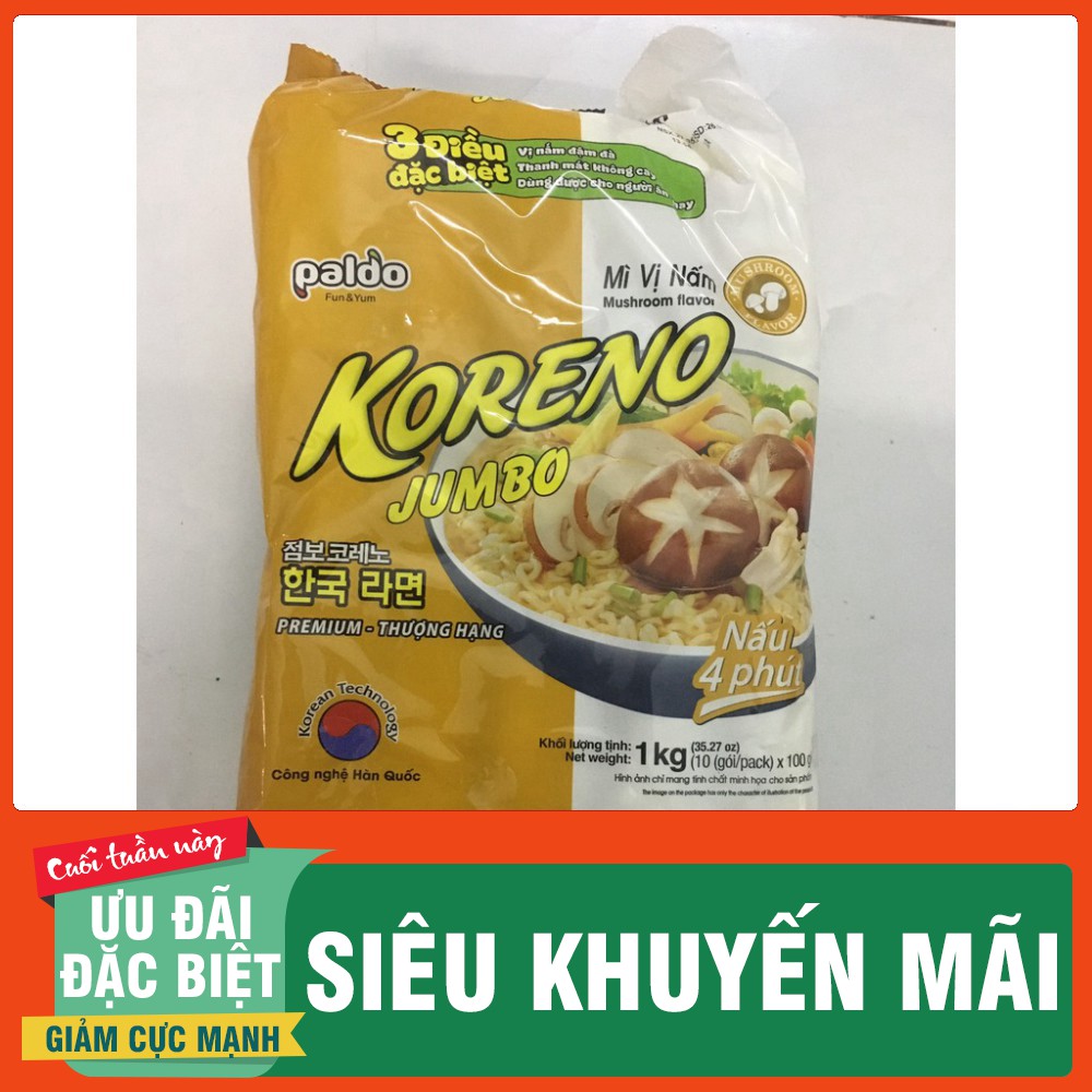 MỲ HÀN QUỐC KORENO JUMBO - Mỳ ăn liền ngon số 1 hàn quốc