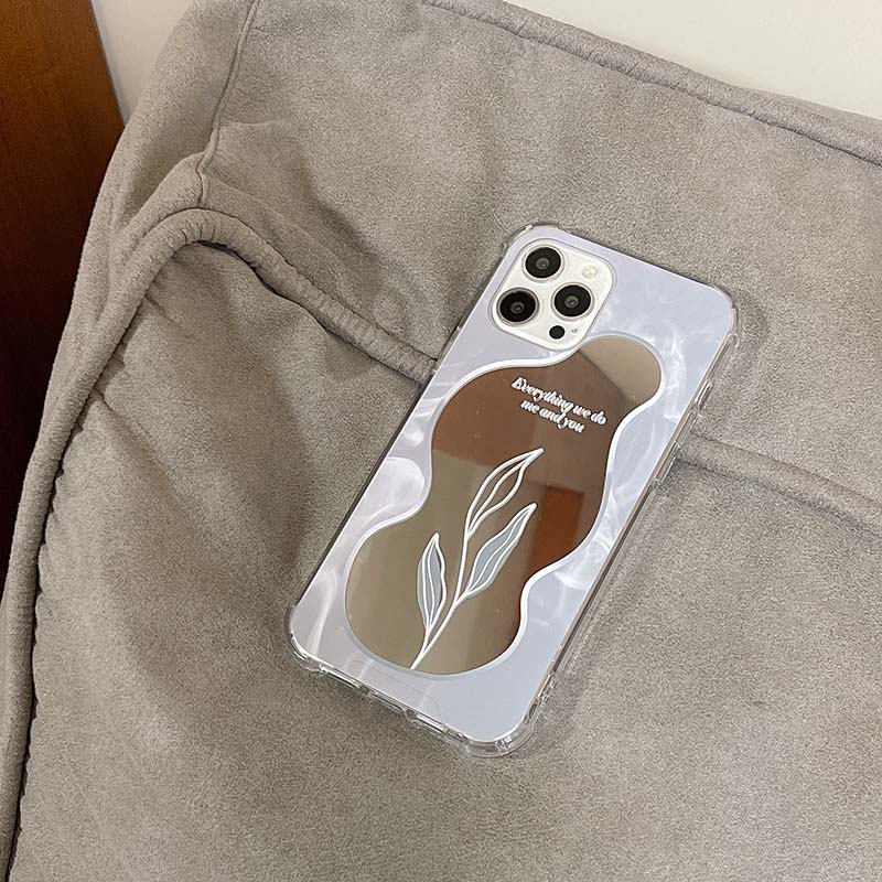 Ốp điện thoại TPU mềm hoa tulip mặt gương chống sốc và bụi thích hợp cho iPhone11 12 13 Pro Max 7 8 Plus X XS XR XSMAX