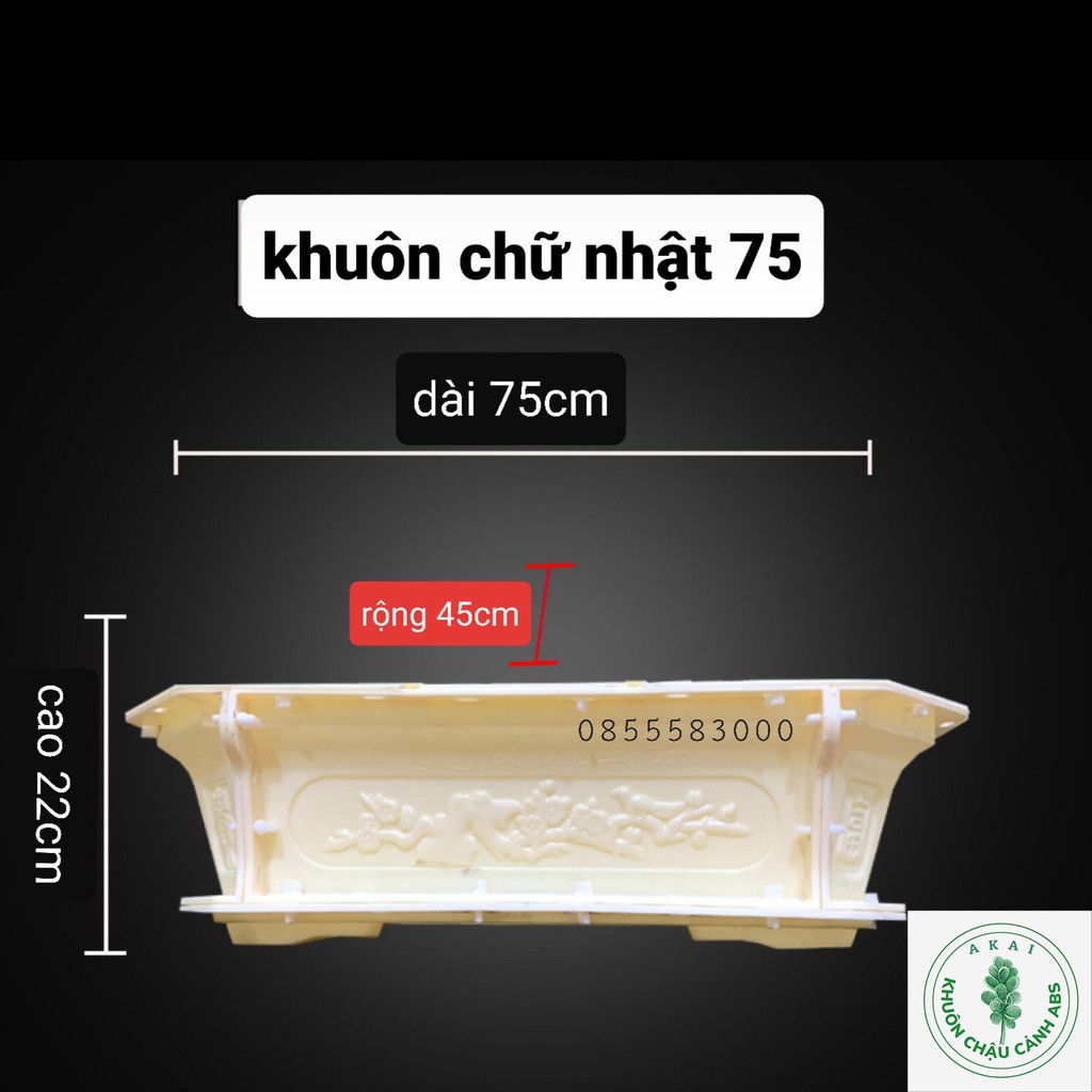 Khuôn đúc chậu chữ nhật 75