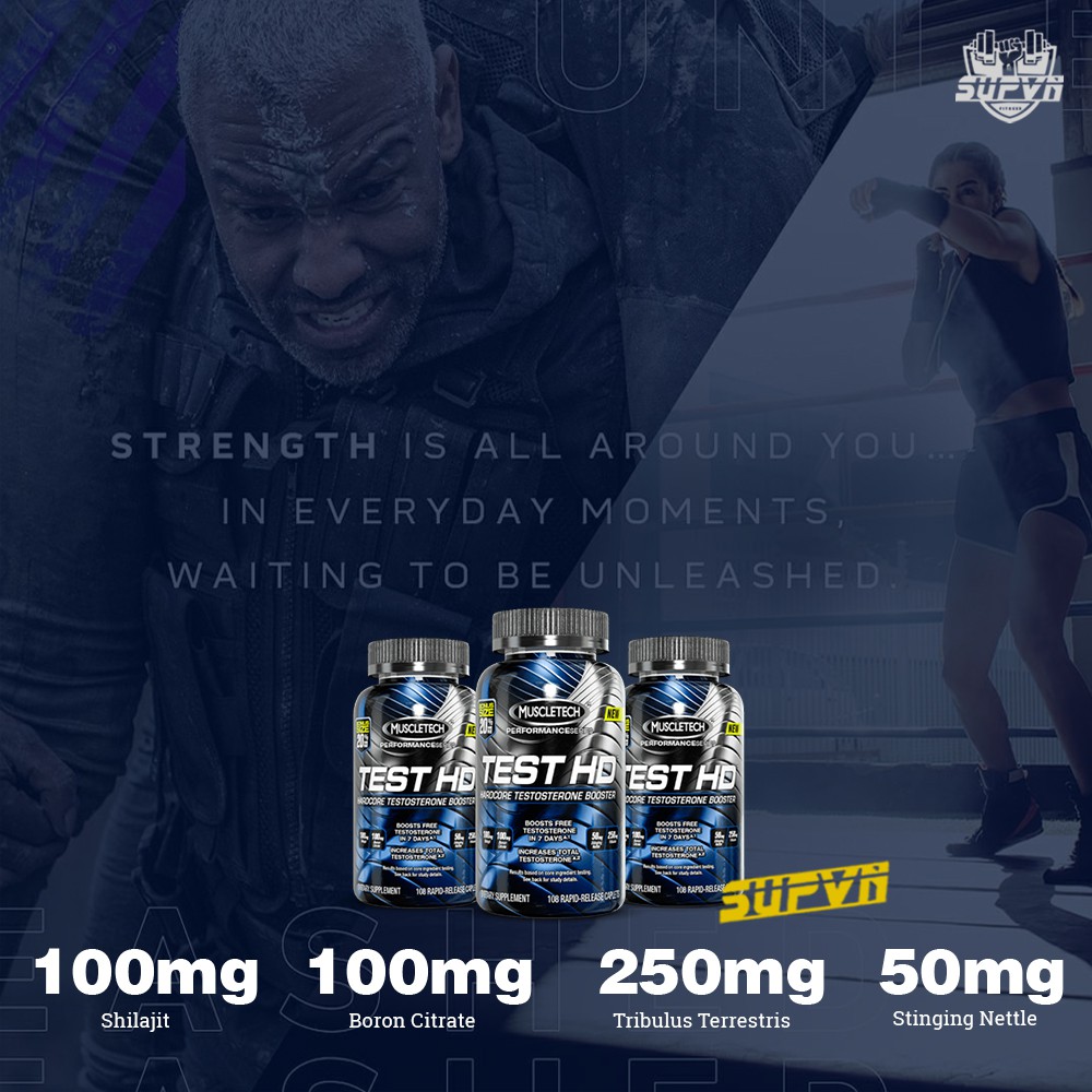 TEST HD 90 viên Muscletech - Viên hỗ trợ tăng testosterone tự nhiên