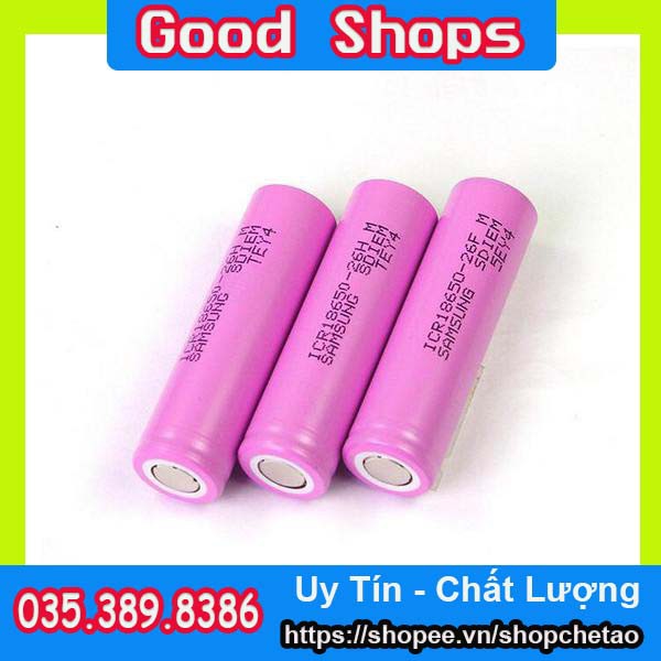 Pin SAMSUNG 18650 - 2600mAh Dùng Để Đóng Sạc Dự Phòng hoặc Pin Máy Khoan