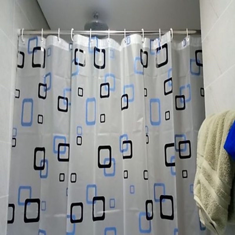 Rèm Nhà Tắm Chống Thấm Nước 1m8x1m8, Cao Cấp Gọn Nhẹ Vải Nhựa Chống Nước 100%