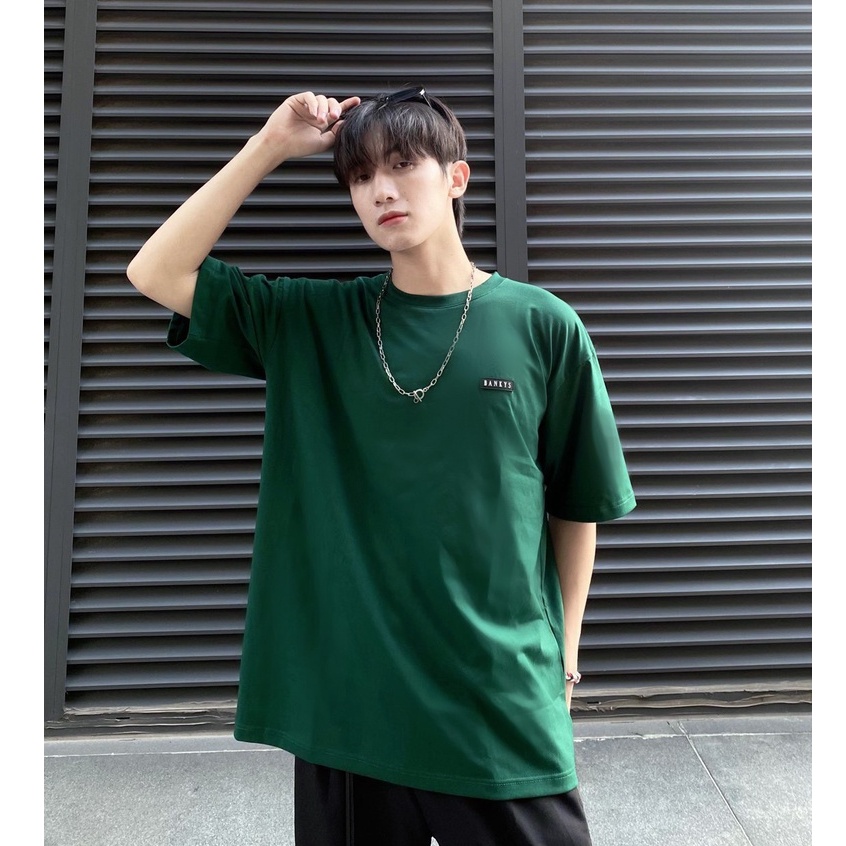 Áo phông unisex trơn basic phom rộng BANKYS tay lỡ BKBS dành cho nam nữ