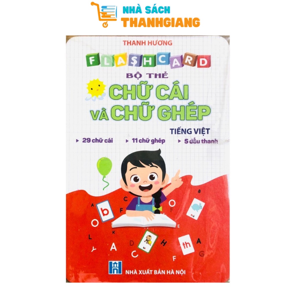 Sách - Bộ Thẻ Chữ Cái Và Chữ Ghép Tiếng Việt - Khổ Lớn (1 cuốn)