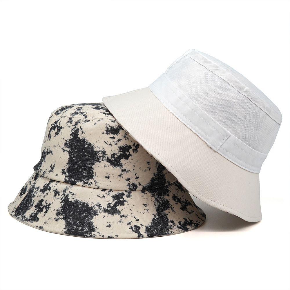 Nón Bucket Chất Liệu Cotton Màu Nhuộm In Họa Tiết Thời Trang Mùa Hè