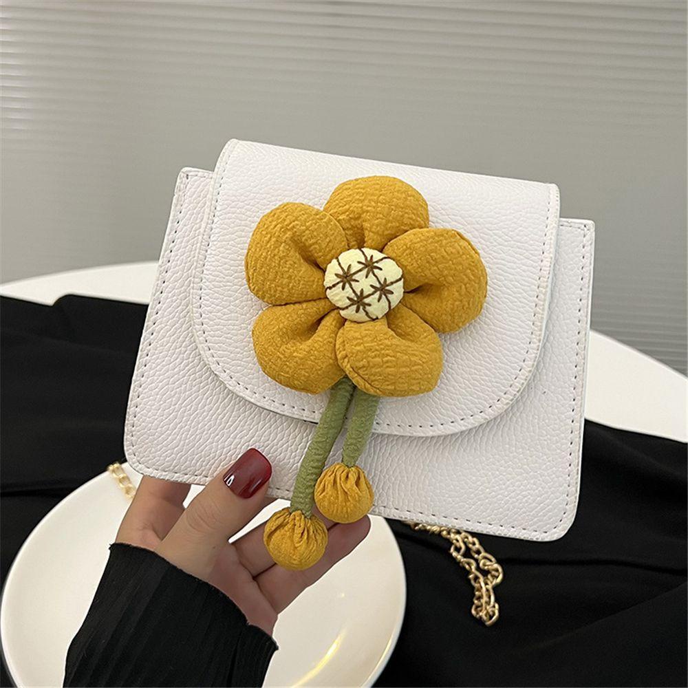 NIUYOU Túi Đeo Vai Nắp Gập Hình Hoa Hướng Dương Thời Trang