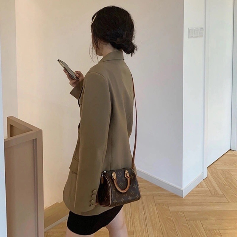 Áo khoác Blazer 2 lớp phong cách Hàn Quốc, áo vest đen