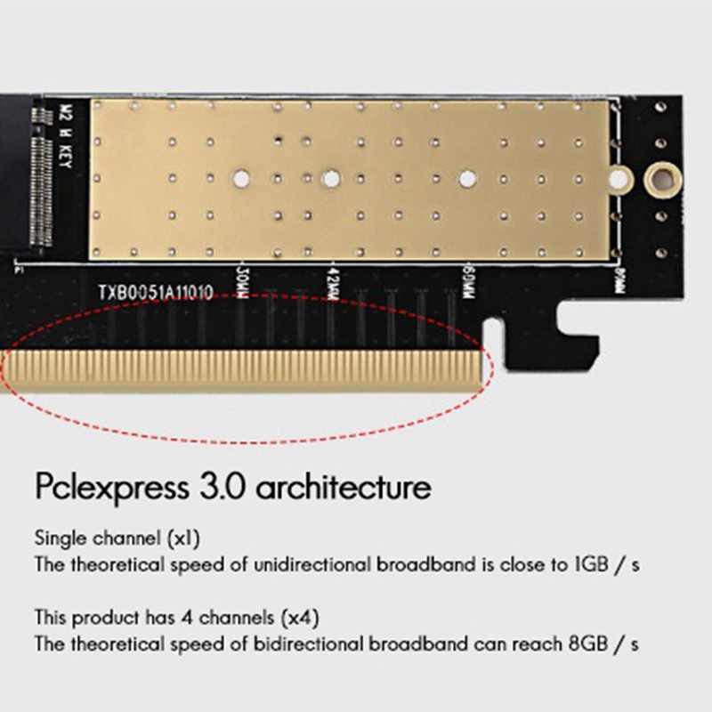 Thẻ Chuyển Đổi Mở Rộng Pcie3.0 Sang M.2 Tốc Độ Cao X16 Chuyên Dụng | BigBuy360 - bigbuy360.vn