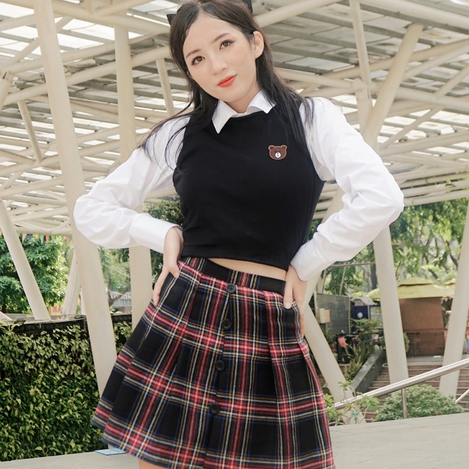 DALLA Áo sơ mi trắng nữ tay dài croptop Dalla Saigon | BigBuy360 - bigbuy360.vn