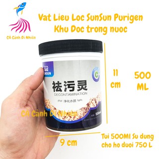 Vật Liệu Lọc SunSun Purigen hấp thụ tạp chất khử độc nước 500ML