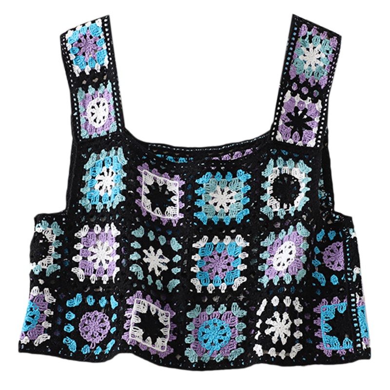 Áo Croptop Cotton Không Tay In Hoa Thời Trang Mùa Hè Dành Cho Nữ