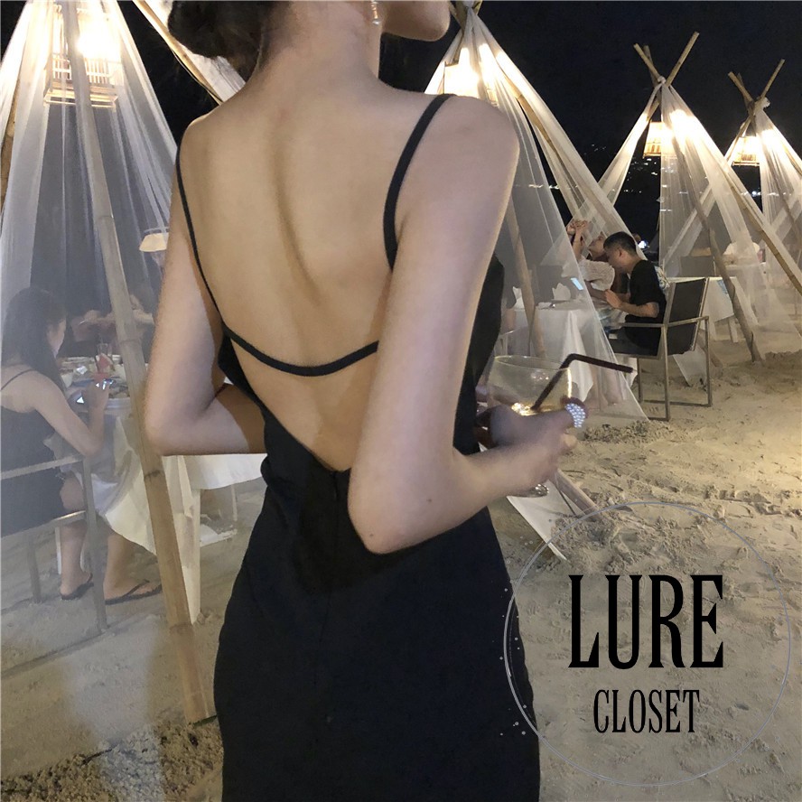 [Lure Closet] Đầm nữ ôm hở lưng đi biển quyến rũ| đầm ulzzang nữ