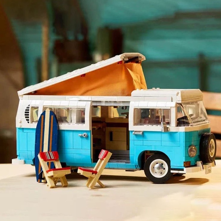 (CÓ SẴN) đồ chơi lắp ráp Creator Expert Volkswagen T2 Camper Van 81002 Mô hình xe cắm trại.
