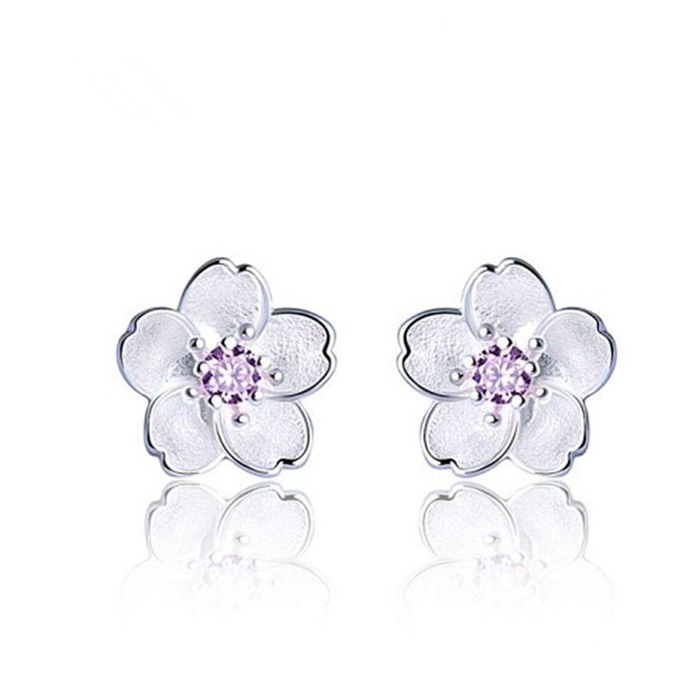 MXGOODS Khuyên Tai Hoa Anh Đào Màu Sắc Thanh Lịch