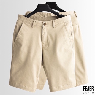 Quần short nam FEAER DENIM chất thấm hút bền bỉ KAKI PREMIUM màu be