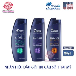 Dầu gội ngăn nấm và gàu head & shoulders 400ml hàng mỹ chính hãng