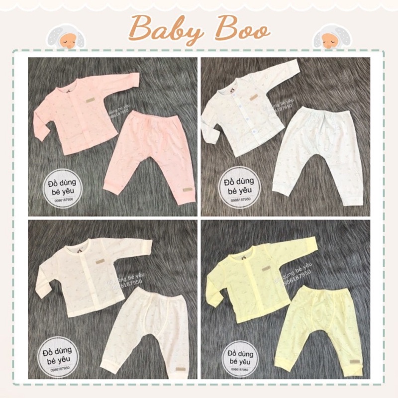 Bộ quần áo Uala Rogo Petit vân mây 0-6m [ babyboo]