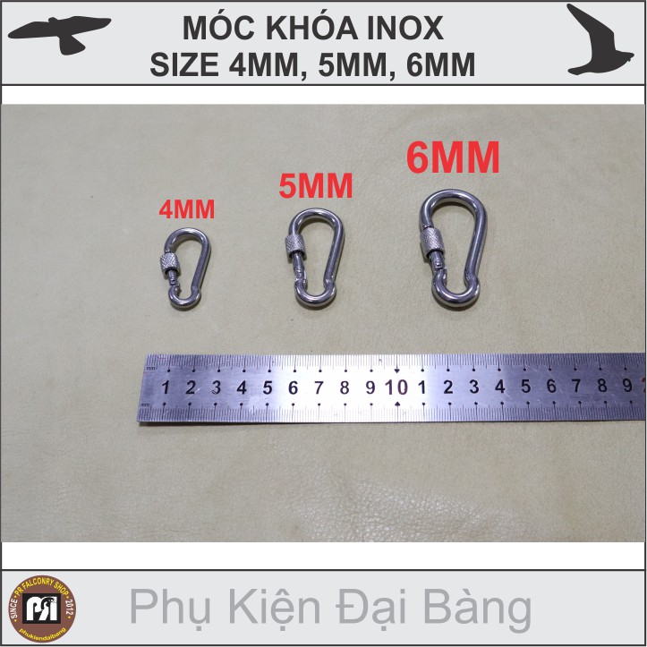 Móc khóa inox 304, phụ kiện chim ưng, phụ kiện chim săn