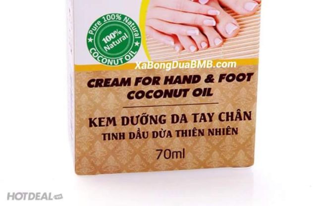 Kem Dưỡng Da Tay Chân Tinh Dầu Dừa Thiên Nhiên BMB 60k