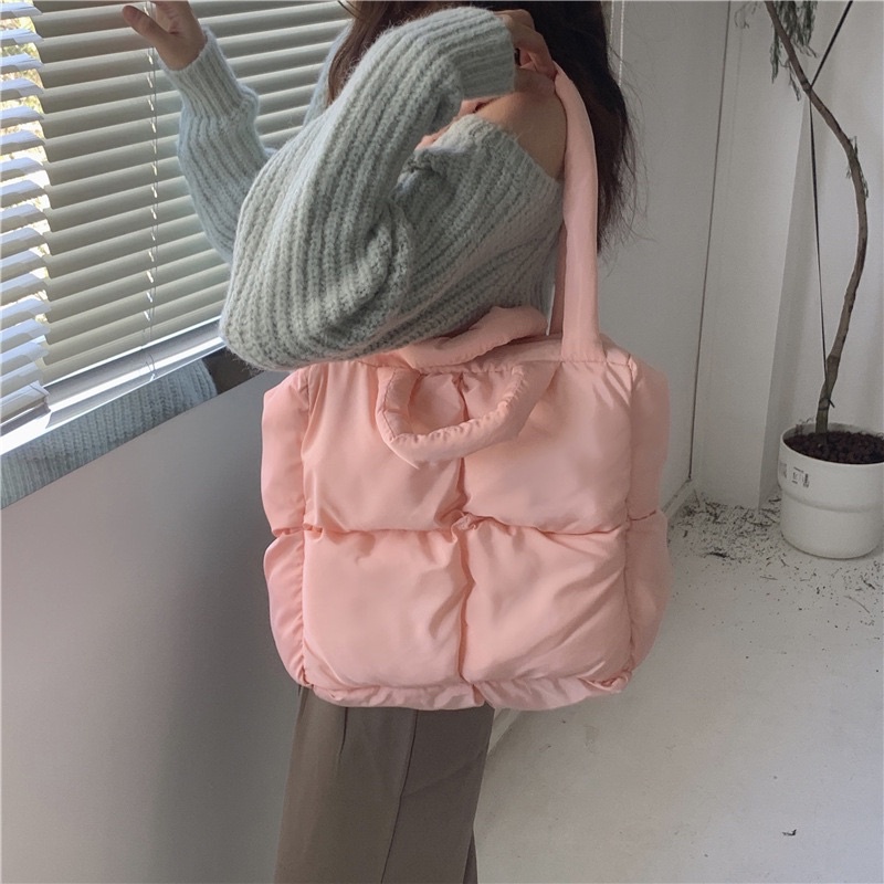 Túi Phao Vuông Phong cách Hàn Quốc Trendy