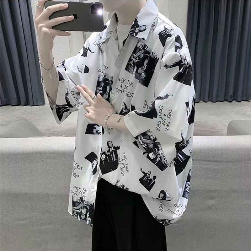 Áo Sơ Mi Tay Ngắn Phong Cách Hàn Quốc 2021 Thời Trang Cho Nam